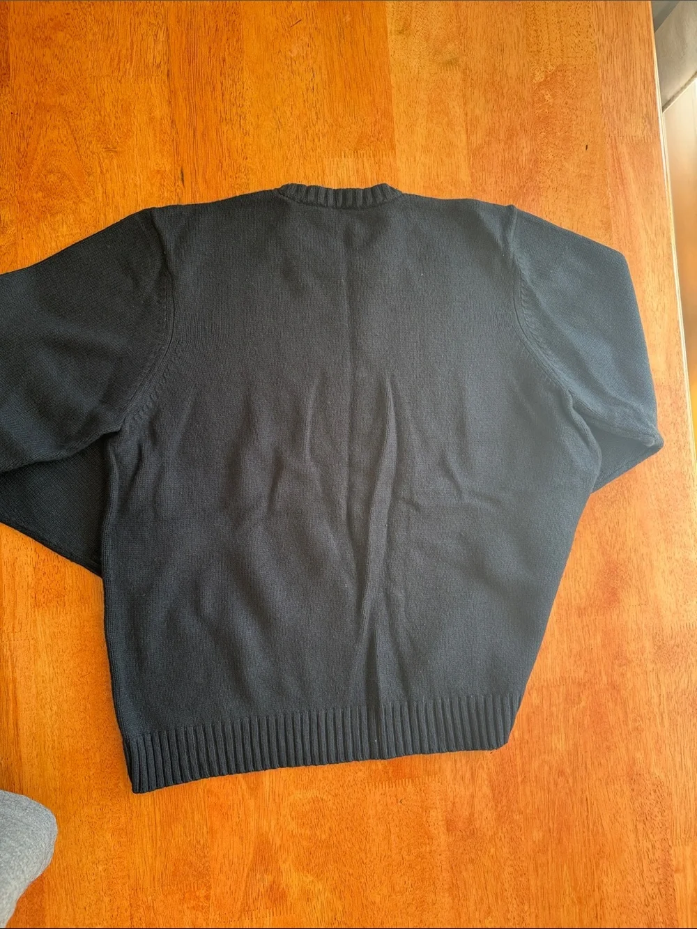 Old Navy Men’s XXL Blue Crewneck Sweater with Striped Chest